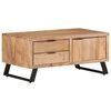 vidaXL Coffee Table 35.4"x19.7"x15.7" Solid Acacia Wood with Live Edges