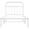 vidaXL Bed Frame White Powder-coated steel Twin Durable Bed Frame