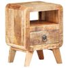 vidaXL Bedside Cabinet Rough Mango Wood 11.8x11.8x16.1 in Bedside Cabinet