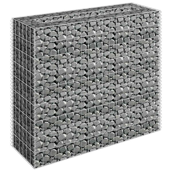 vidaXL Gabion Raised Bed Silver Galvanized Steel 35.4x11.8x35.4 in