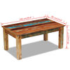 vidaXL Coffee Table Multicolor Reclaimed wood 39.4 x 23.6 x 17.7 in