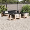 vidaXL 9 Piece Patio Sofa Set Solid Wood Pine