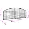 vidaXL Gabion Basket Silver Galvanized Iron Large Durable Gardening