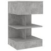 vidaXL Bedside Cabinet Set of 2 Concrete grey Engineered wood Medium