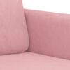 vidaXL Sofa Set Pink Velvet (100% polyester), metal, textilene, plywood