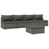 vidaXL Outdoor Lounge Set Gray PE rattan Modular Garden Lounge Set