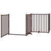 vidaXL Dog Gate Set of 4 Brown oak Solid fir wood 31.5 x 35.4 x 0.8 in