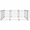 vidaXL Pet Cage Black Powder-coated steel 41.3 x 41.3 in Expandable