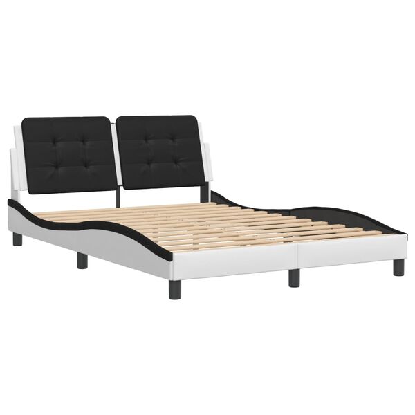 vidaXL Bed Frame White and Black