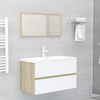 vidaXL Bathroom Furniture Set White Engineered wood Medium