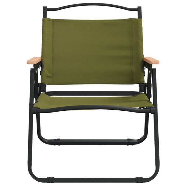vidaXL Camping Chair Set of 2 Green