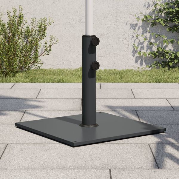 vidaXL Umbrella Base Dark Grey Steel, Iron Medium Heavy Weight Endurance