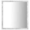vidaXL Mirror Concrete Grey Engineered Wood, Acrylic 15.7 x 3.3 x 14.6 in
