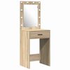 vidaXL Dressing Table Brown 19.69 x 16.14 x 53.15 in Engineered Wood