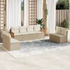 vidaXL Garden Sofa Set Beige, Cream White