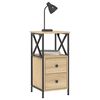 vidaXL Bedside Cabinet Sonoma Oak Engineered Wood Compact