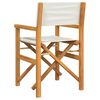 vidaXL Director's Chair Set of 2 Cream, Teak Solid Teak wood, Polyester
