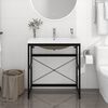 vidaXL Washbasin Frame With Basin Black Powder-coated iron Standard