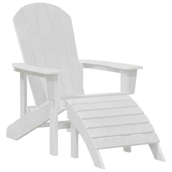 vidaXL Garden Lounge Furniture 2 pcs White 74 x 82 x 90cm Plastic