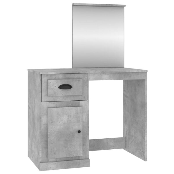 vidaXL Dressing Table Concrete Gray Engineered wood Medium