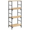 vidaXL Bookshelf Sonoma Oak Engineered wood, steel Medium Bookshelf