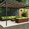 vidaXL Garden Lounge Set Brown, Green