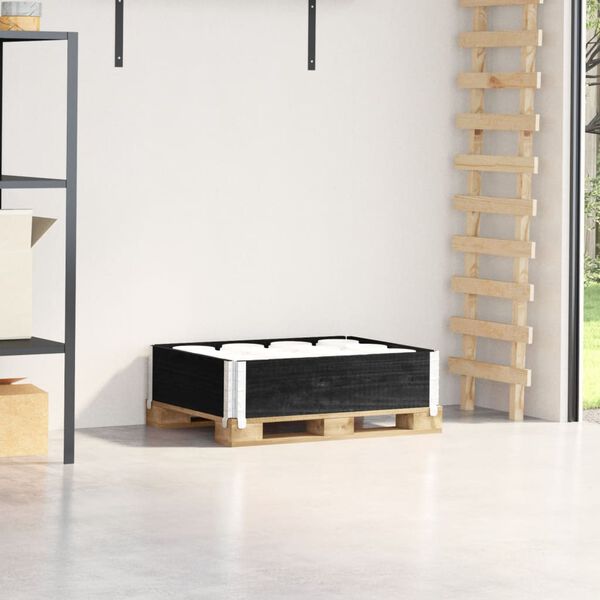 vidaXL Pallet Collar Black 31.5x23.6" Solid Wood Pine