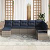 vidaXL Sofa Set with Cushion 8 pcs Grey Poly Rattan