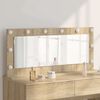 vidaXL Vanity Mirror with Mirror Sonoma Oak 39.37 x 17.72 x 7.09 in