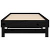 vidaXL Day Bed Black Solid pine wood Double Extendable Day Bed