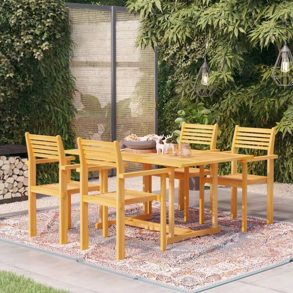 vidaXL Garden Dining Set Teak