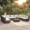 vidaXL Garden Lounge Set Black PE rattan Large Modular