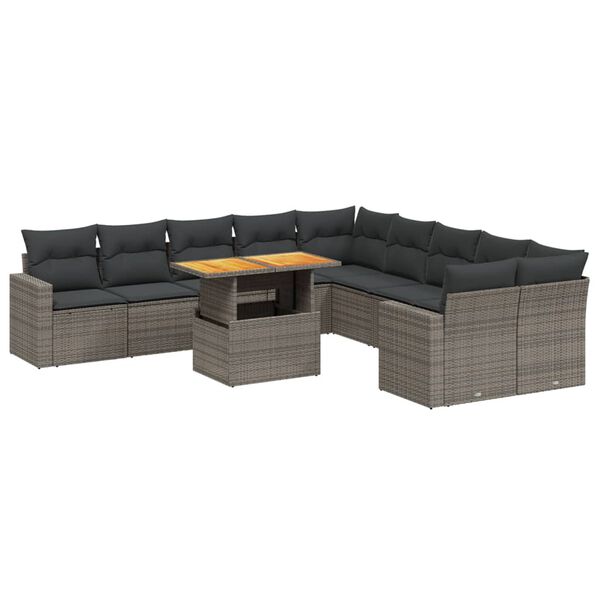 vidaXL Garden Sofa Set Grey
