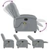 vidaXL Electric Massage Recliner Chair Light Gray