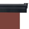 vidaXL Balcony Side Awning Brown Steel 25.6 x 98.4 in Retractable
