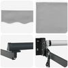 vidaXL Retractable Awning Light gray 137.80" x 98.43" fabric