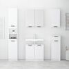 vidaXL Bathroom Furniture Set White Engineered wood, Glass Large