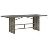 vidaXL Garden Dining Set Grey PE rattan 86.6 x 31.5 x 29.1 in