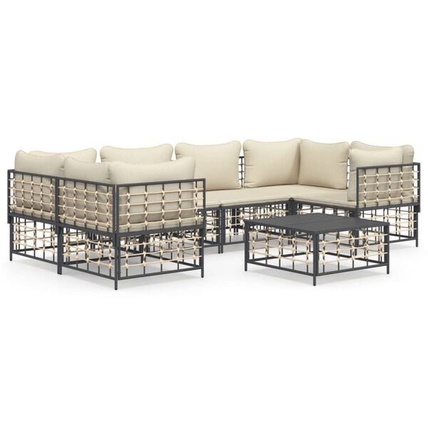 vidaXL Garden Lounge Set Anthracite
