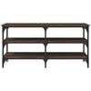 vidaXL Shoe Bench Brown Oak Engineered wood, metal Adjustable Feet