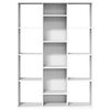 vidaXL Room Divider/Book Cabinet White 39.4"x9.4"x55.1" Engineered Wood
