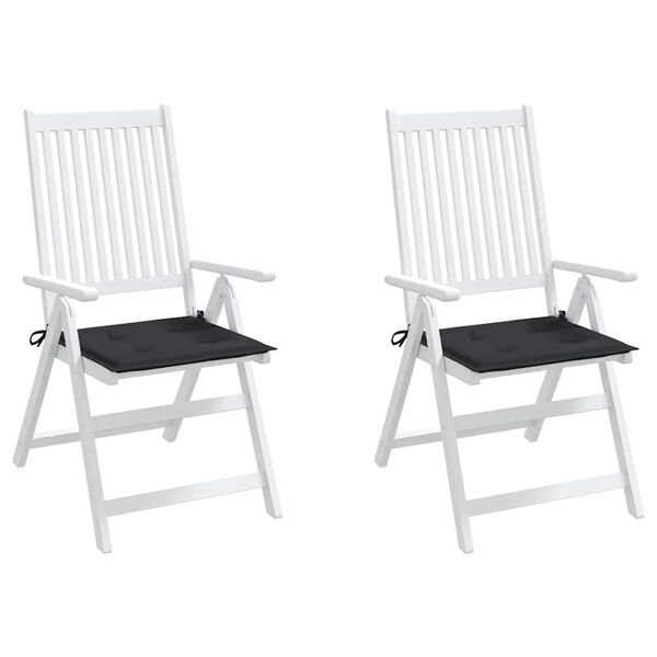 vidaXL Chair Cushion Set of 2 Black Oxford fabric 19.7 in x 19.7 in
