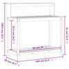 vidaXL Potting Table Natural Wood Solid Douglas Wood Medium
