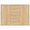 vidaXL Sideboard Sonoma Oak 35.8x11.6x25.6" Engineered Wood