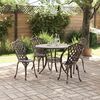 vidaXL Garden Dining Set 5 pcs Bronze 35.4" x 35.4" x 29.5