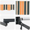 vidaXL Retractable Awning Striped Green and Yellow 196.85" x 118.11
