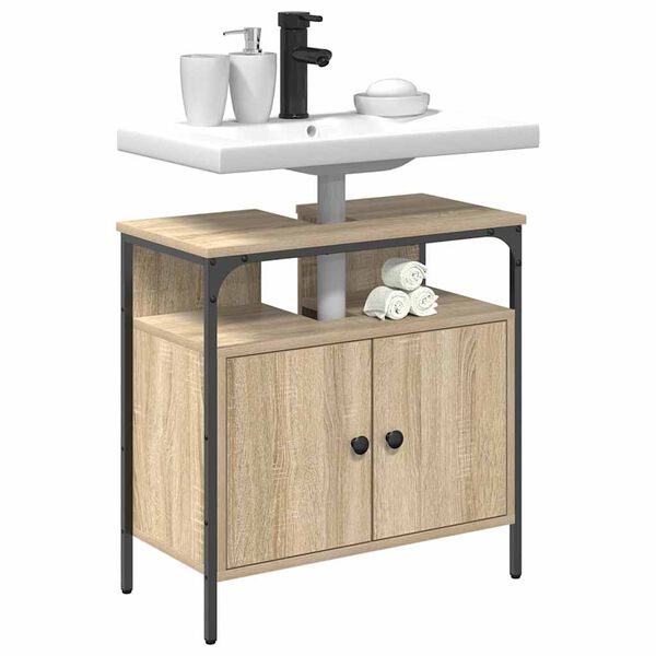 vidaXL Bathroom Cabinet Beige 23.62 x 11.81 x 23.62 in Engineered wood