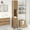 vidaXL Bathroom Cabinet Artisan Oak Engineered Wood, Iron Tall