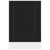 vidaXL Dishwasher Panel Black Engineered wood Standard Durable