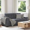 vidaXL Loveseat Sofa Dark Grey Velvet 2-Seater Stylish Design